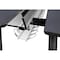 Kee Desking Regency Kee 60 x 24 in. 4 Person Workstation Desk with Privacy Divider- Grey Top, Black Legs MBSPD12024GYBPBK - alternate 3